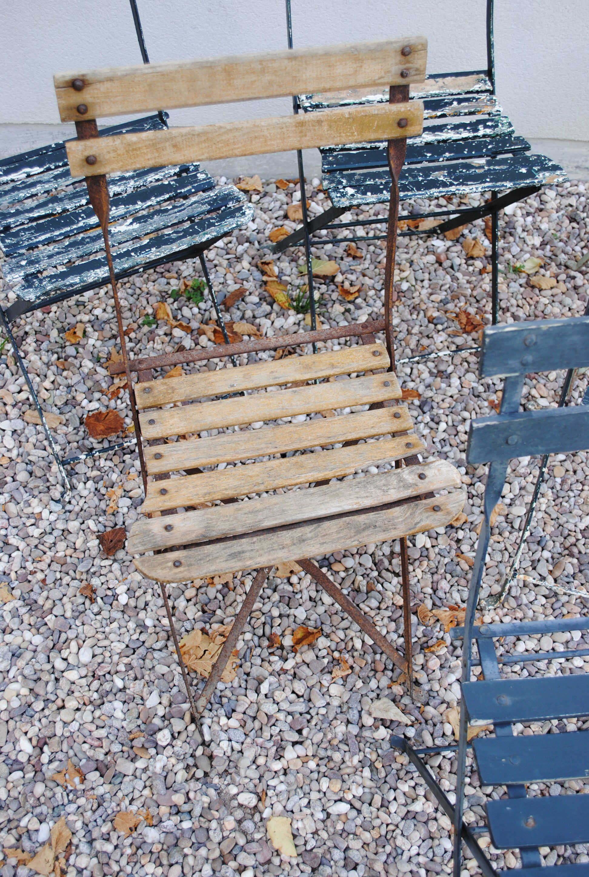 Set of folding Bistro chairs