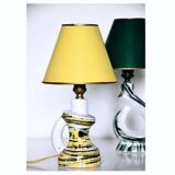 Lampe en céramique jaune vintage