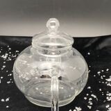 Transparent glass teapot