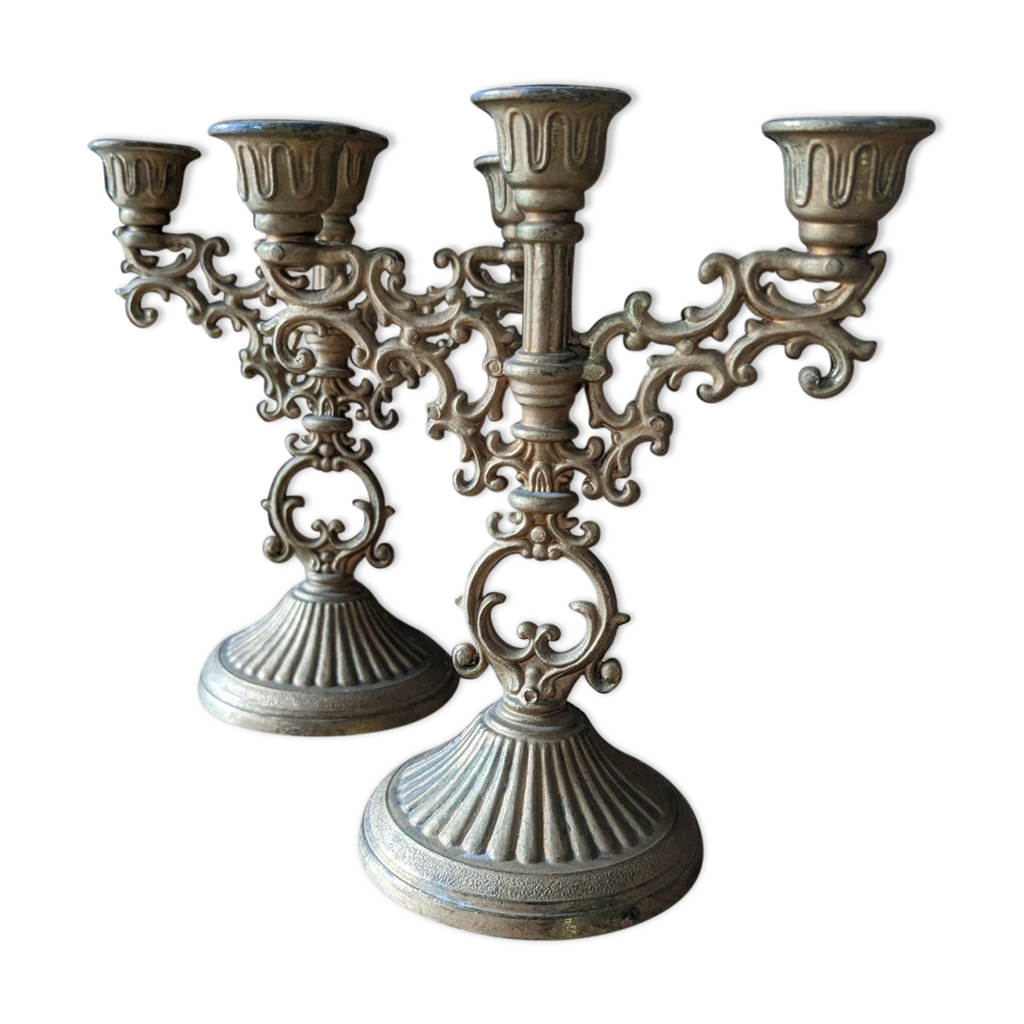 Bougeoirs En Verre Transparent Home Interiors - Lot Vintage 1137-BD - Mariage, Déco
