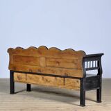 Banc ancien en pin, années 1900