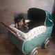 Vintage doll landeau 1940 to 50; h70x80x45 old toy