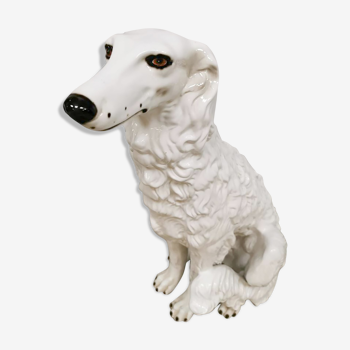 Vintage Italian ceramic dog statue sculpture XL