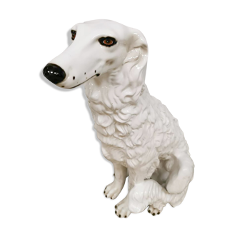 Vintage Italian ceramic dog statue sculpture XL