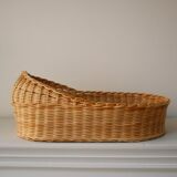 Wicker woven doll basket