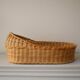 Wicker woven doll basket
