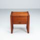 Scandinavian modern storage cabinet in teak with sled base Denmark 1960