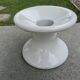 XXL diabolo candlestick in white ceramic