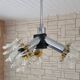 Sputnik Lamp in Murano Glass and Chrome by Mazzega, 1970s