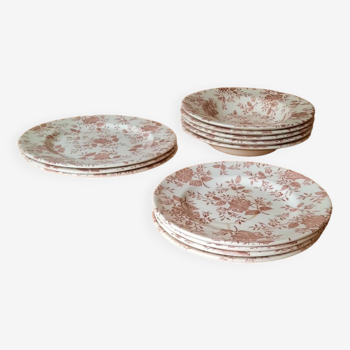 Lot assiettes creuses anglaises