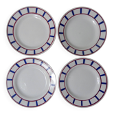 4 assiettes plates Digoin Sarreguemines Béarn
