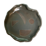 Trinket bowl in ceramic with geometric figure