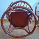 Paire de fauteuils pivotants en rotin 1970