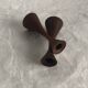 Pair of candlesticks in vintage stained birch wood, Scandinavian design