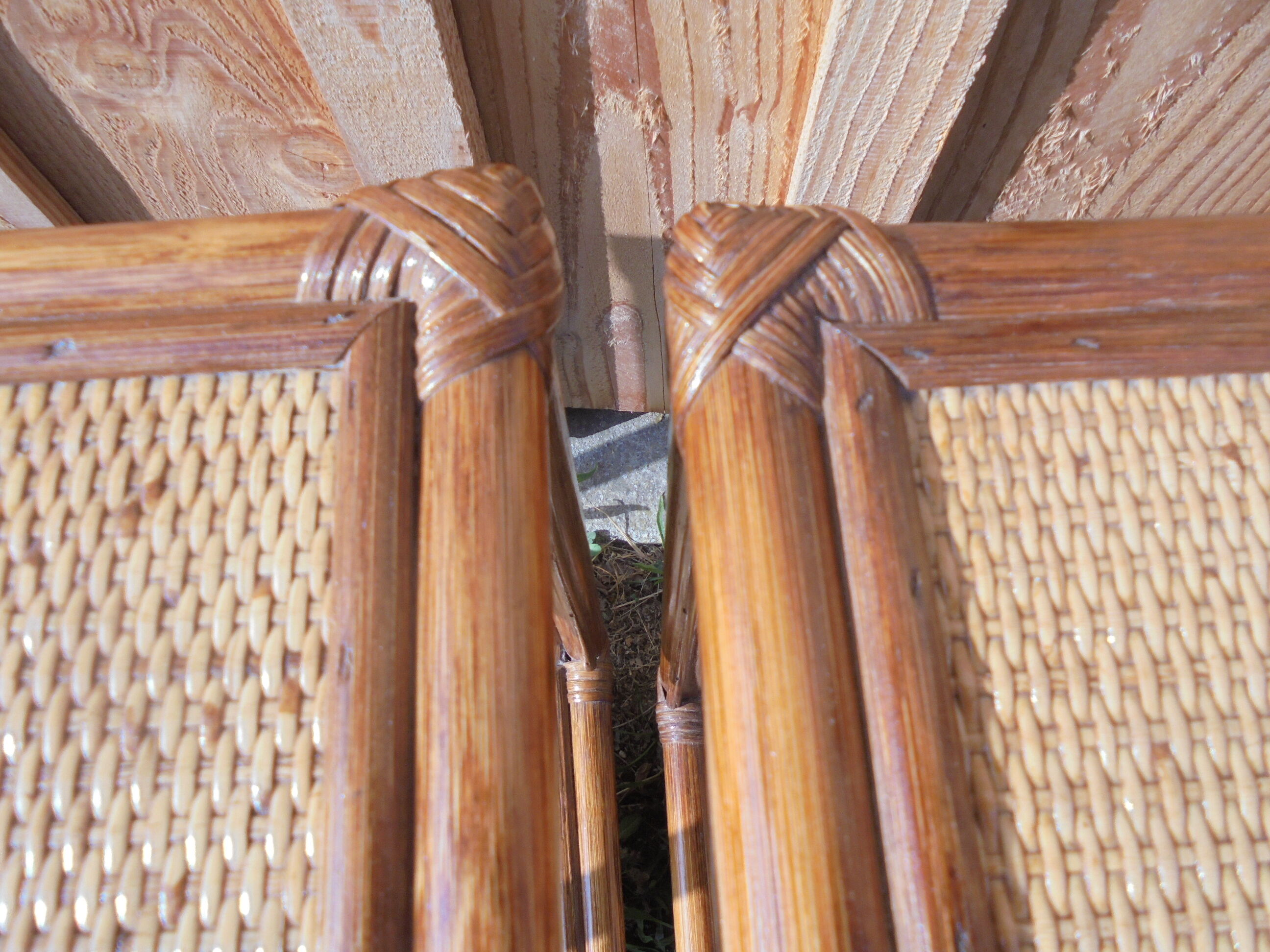 Pair of Rattan Bedside Tables