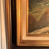 Oil Painting Canvas DEMAREST House Path Forest Landscape River