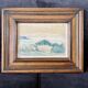 Paysage provençal aquarelle cadre en bois massif 1938