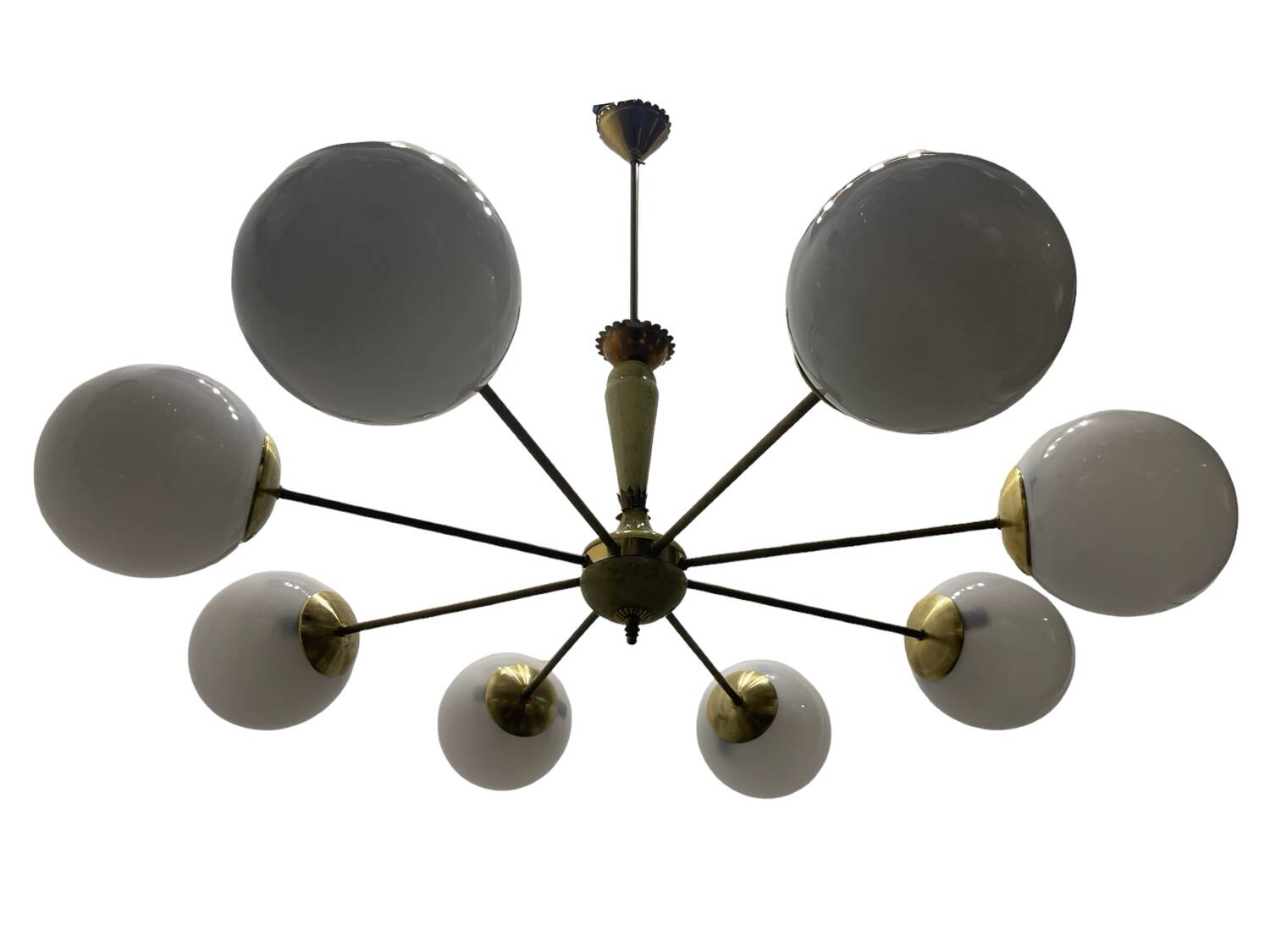 Italian Sputnik Brass Chandelier 1950’s