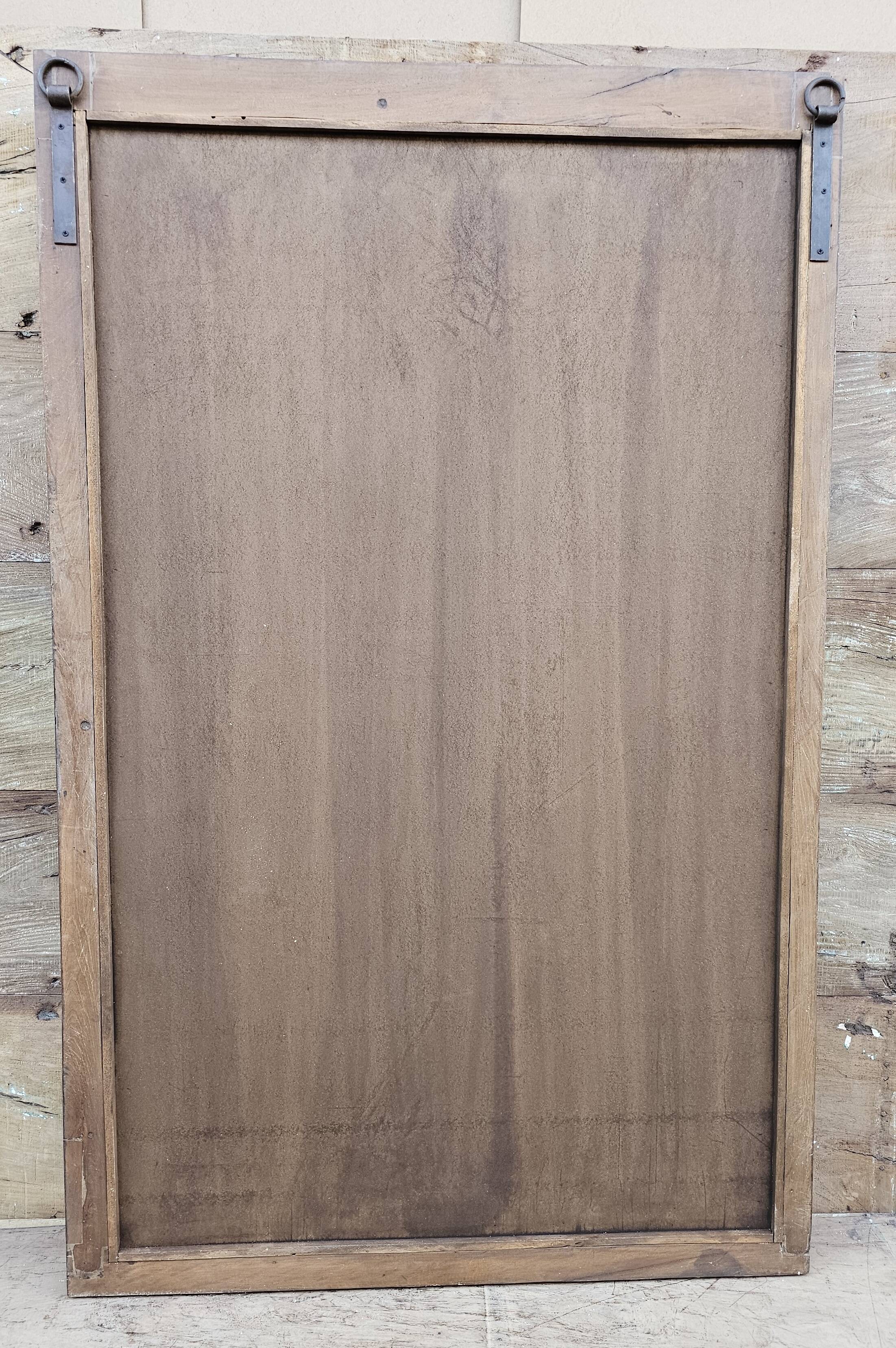 Burmese teak mirror