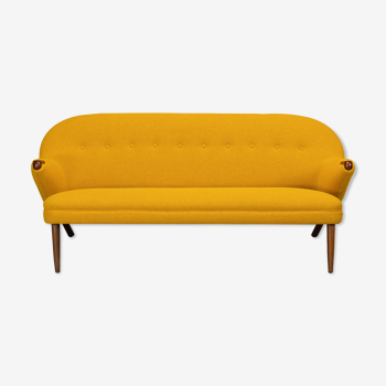 Canapé danois jaune ocre par Johannes Andersen pour CFC Silkeborg, années 1960