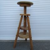 Pine industrial architect's tripod stool
