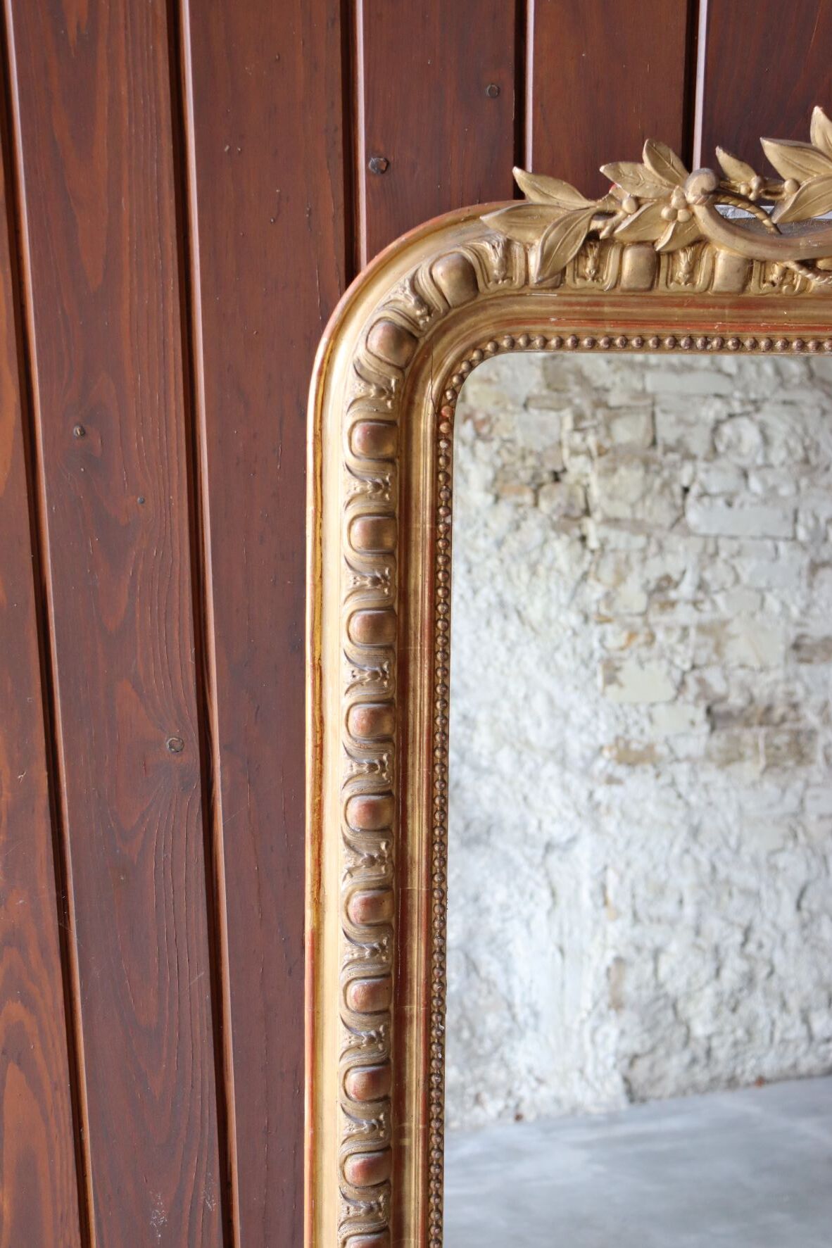 Mirror Louis Philippe gilded, 166 x 100 cm