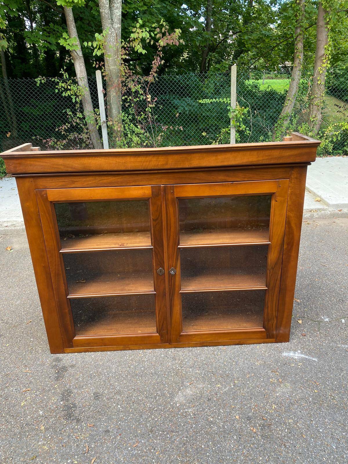 19th century Louis Philippe solid wood display case