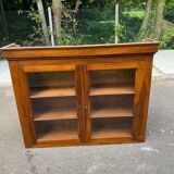 19th century Louis Philippe solid wood display case