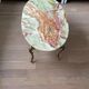 Vintage coffee table in polychrome marble – Louis XV style – Restored