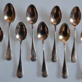 12 Silver-plated metal mocha spoons