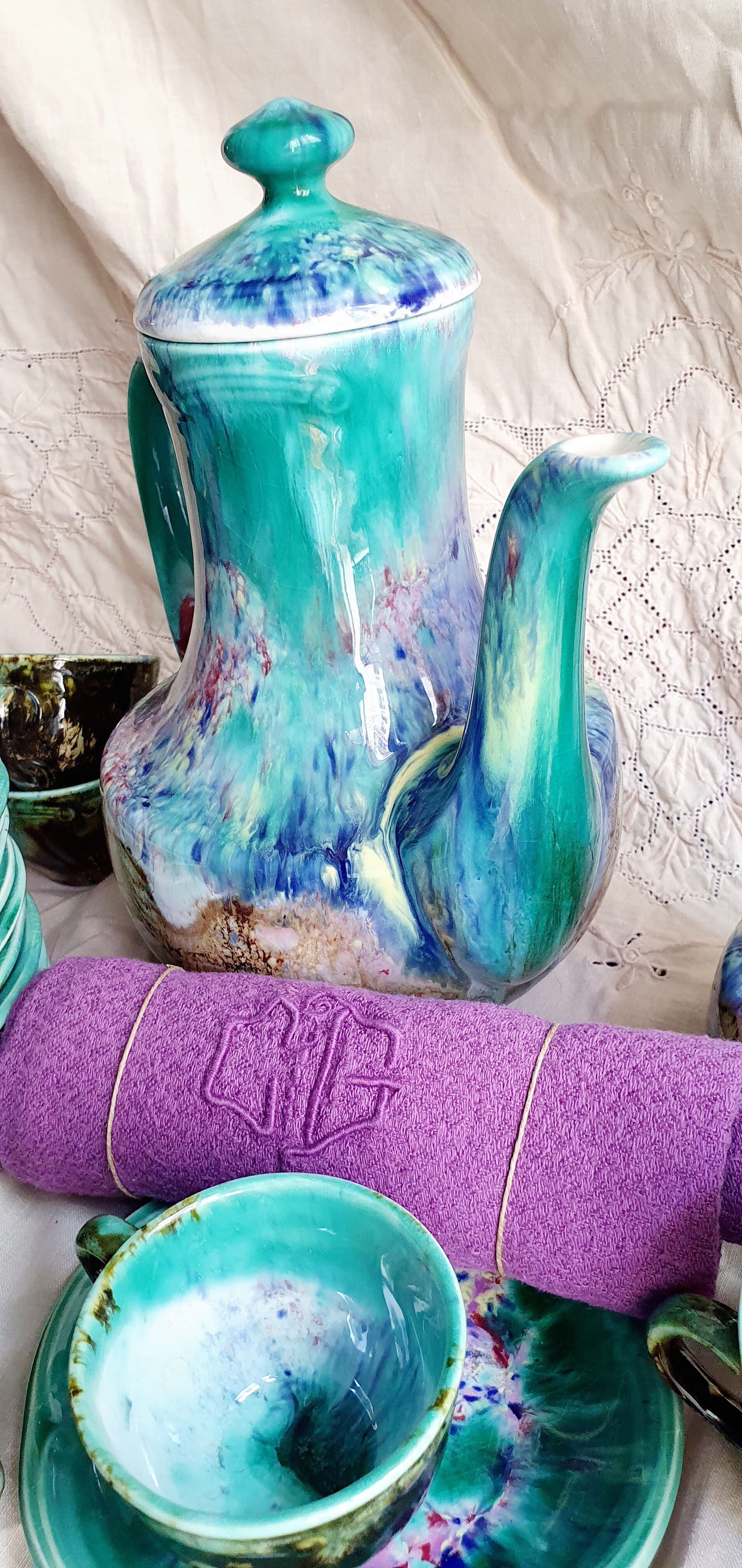 Coffee set signed Morvan 12 people