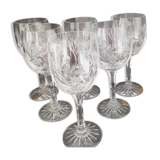 6 wine glasses in real crystal