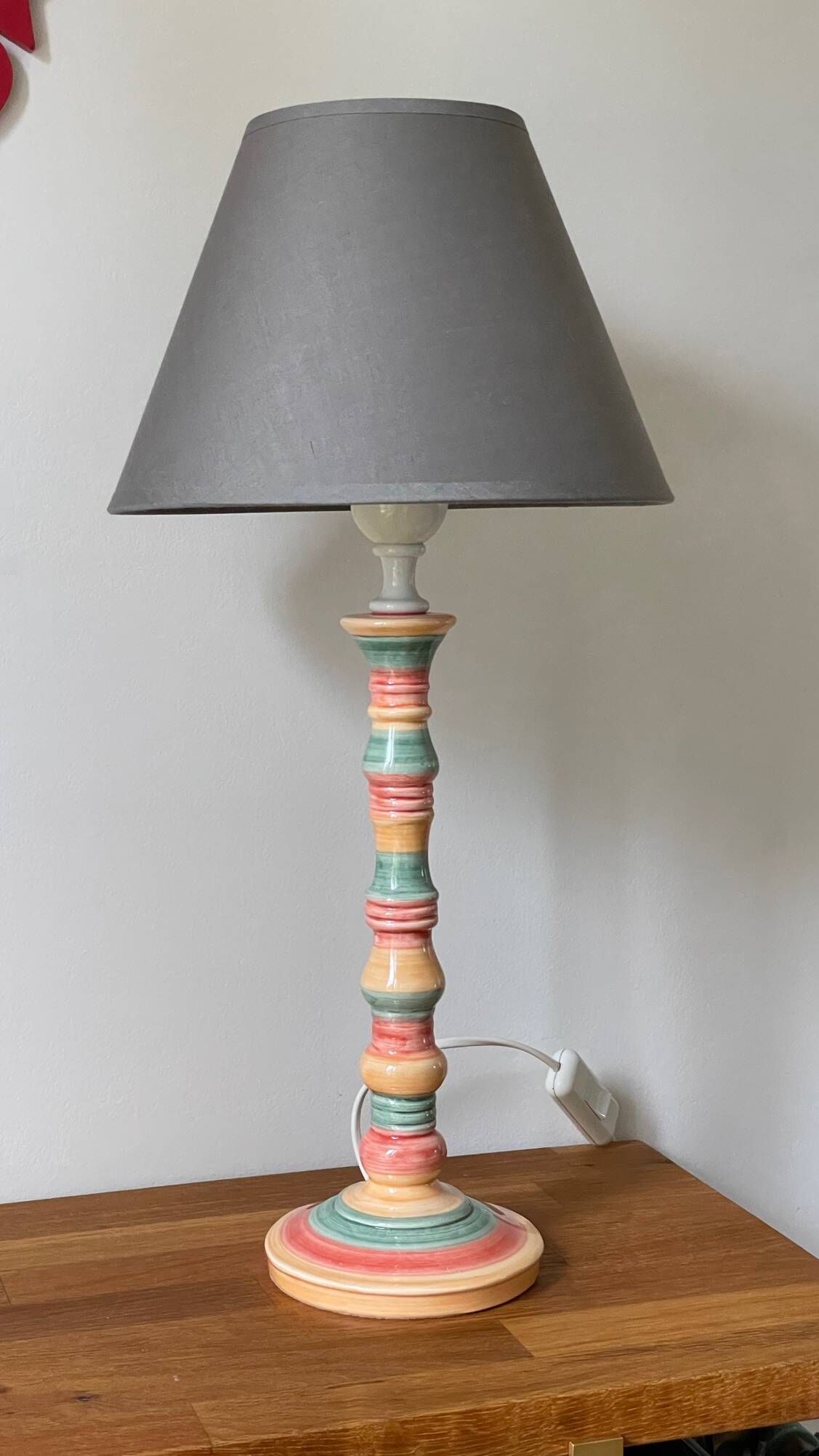 Ceramic lamp by 0. corro vintage