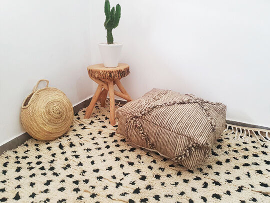 Moroccan carpet pouf / floor pillow
