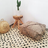 Moroccan carpet pouf / floor pillow
