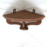 Wooden corner shelf