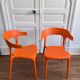 Chaises design orange