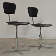 1 adjustable industrial chair metal Czechoslovakia 1960
