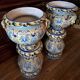 Nevers Montagnon: pair of columns with their basins decorated in the antique style.