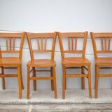 Set of 4 luterma bistro chairs, vintage wooden chairs, countryside, interior decoration