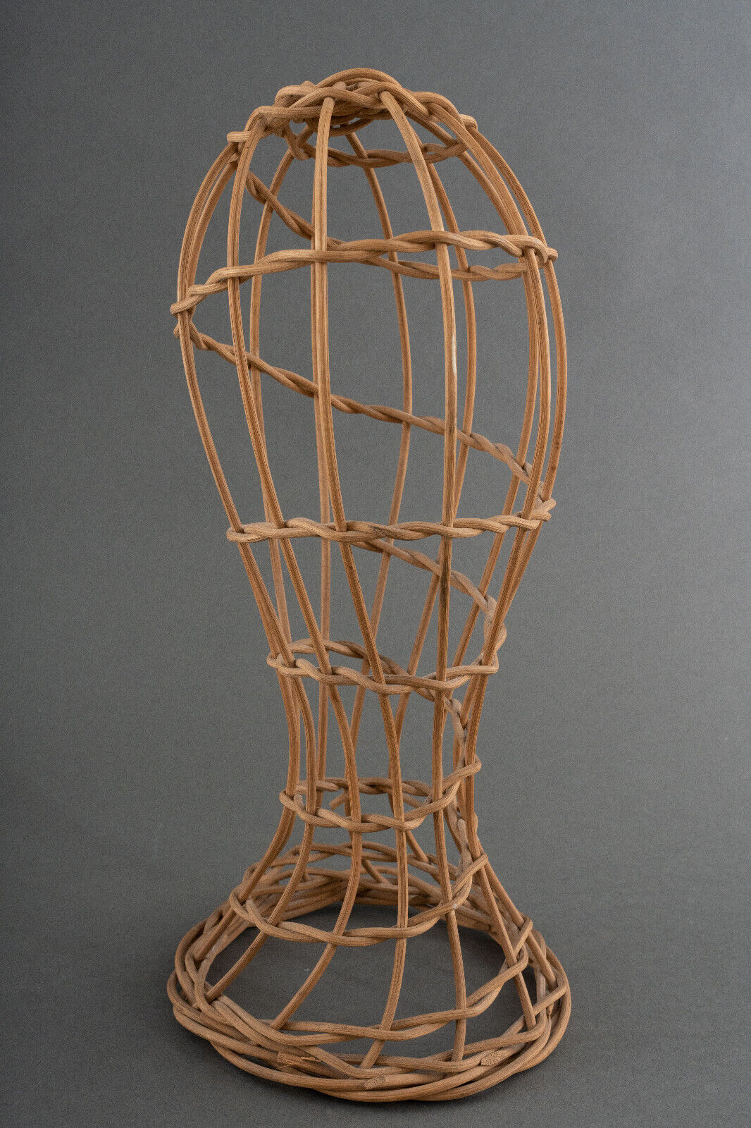 Head to hat Marotte Rattan hat shop head 1950