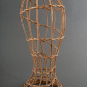Head to hat Marotte Rattan hat shop head 1950
