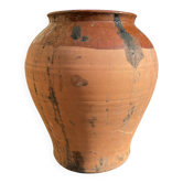Ancient terracotta pottery jar
