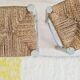 Petits tabourets bois et corde - patine grise