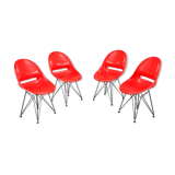 Set of four chairs with base