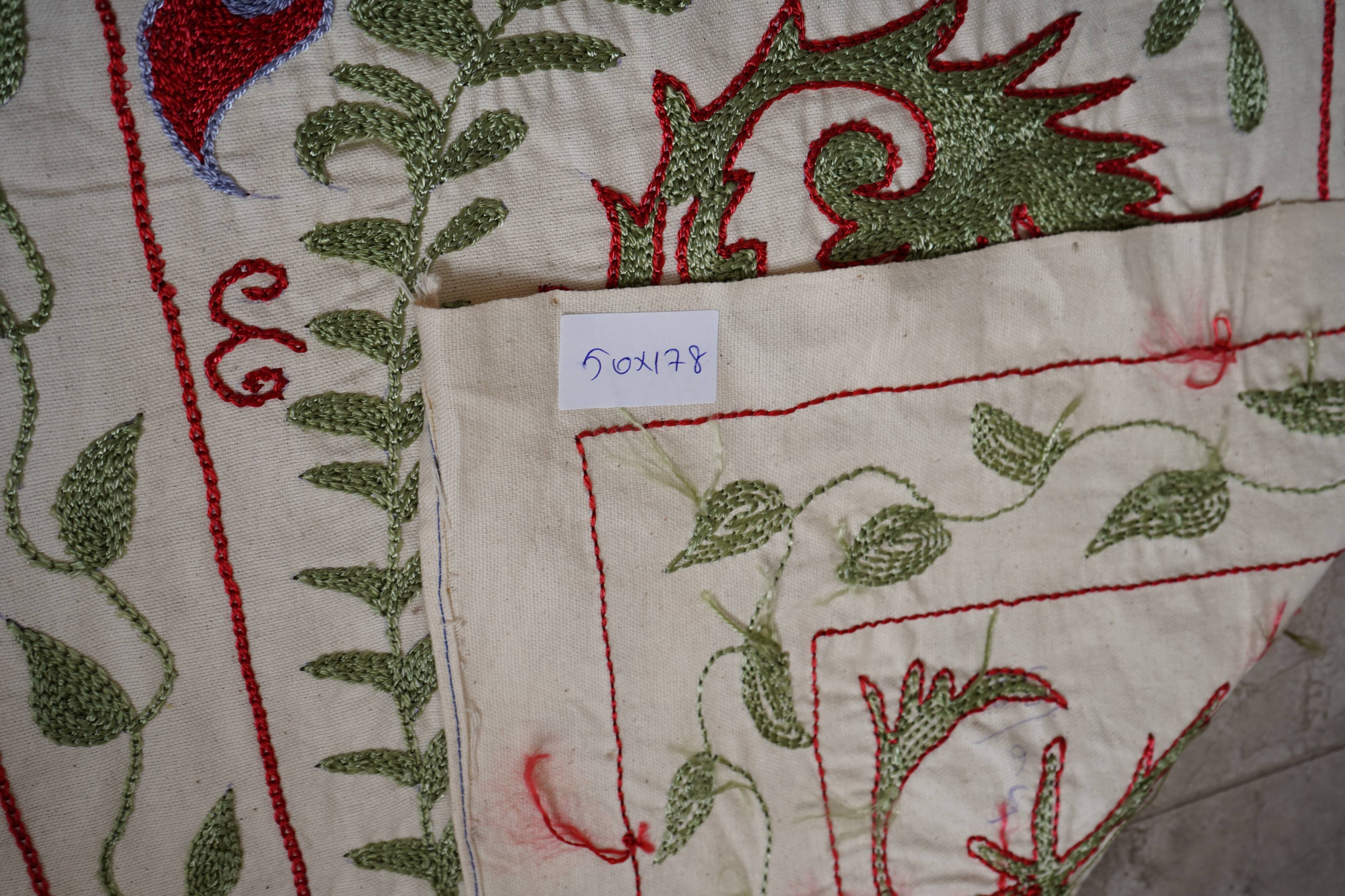 Hand-knotted rug, vintage Turkish rug 50x178 cm