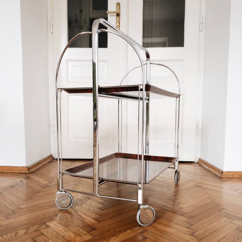 Mid-century modern German bar cart or trolley, 1970s