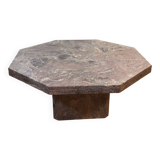 marble octagonal coffee table
