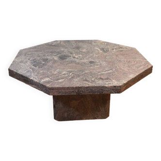 Table basse octogonale en marbre