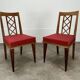 Pair of 1950s wooden cross-braced chairs